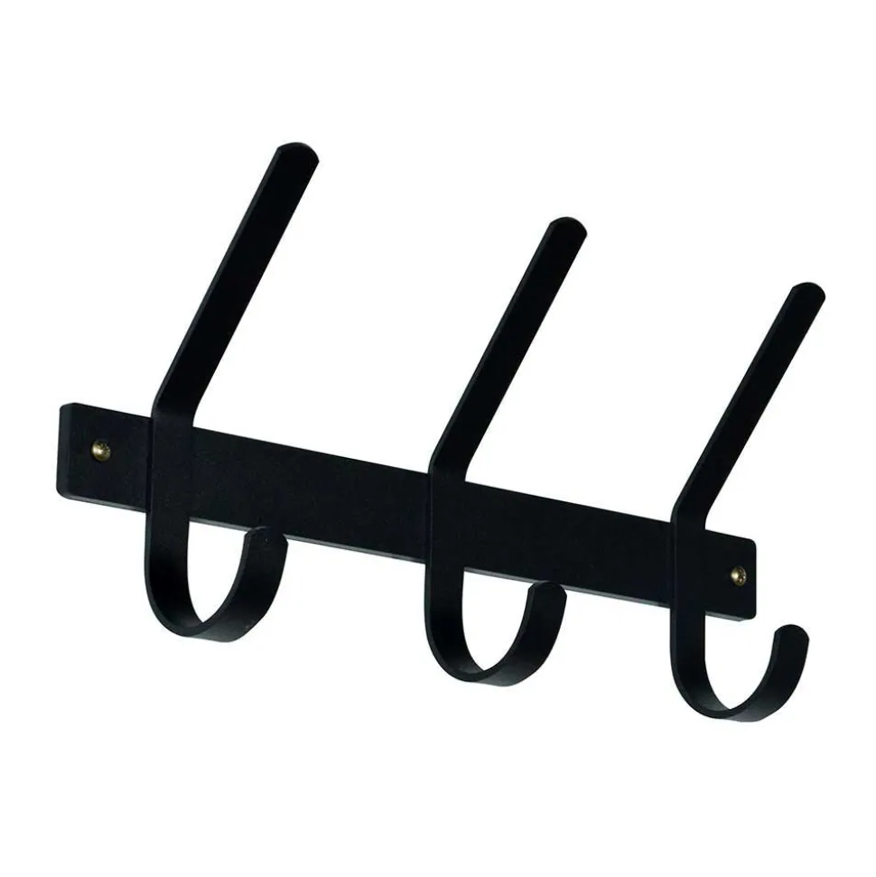 Kompakte 3 Haken Garderobe aus Stahl - Daharas