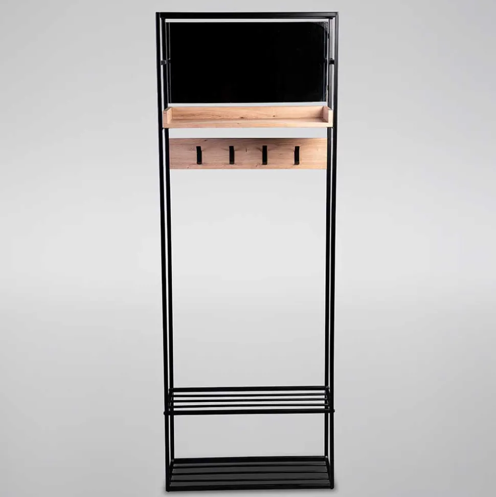 Kompakte Garderobe aus MDF & Glas & Metall - Sayetta