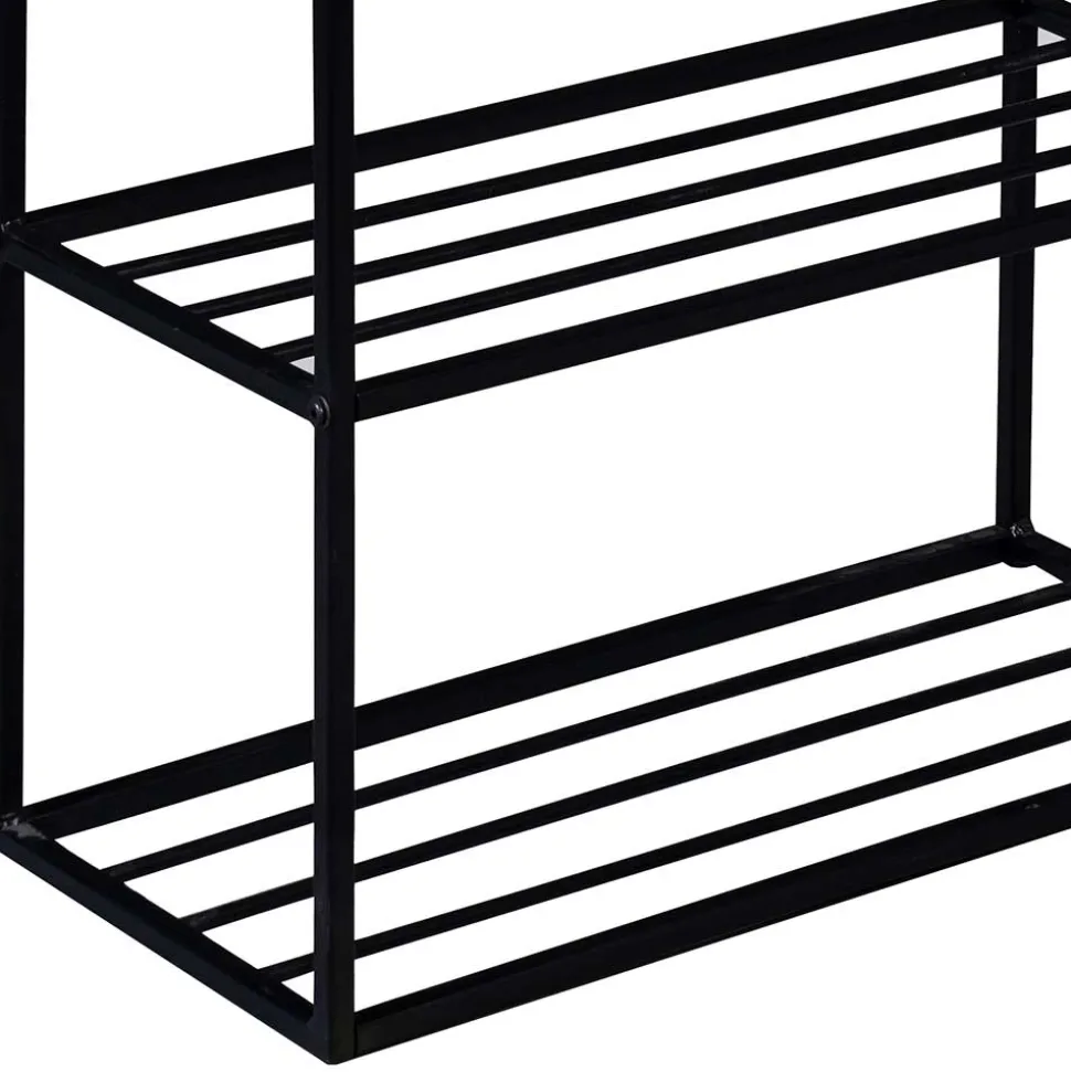 Kompakte Garderobe aus MDF & Glas & Metall - Sayetta