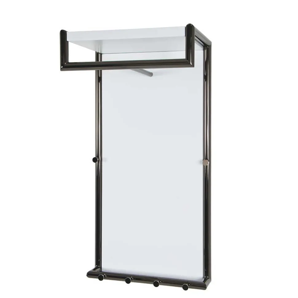 Kompakte Garderobe zum Aufhängen Fiafanda in Weiß