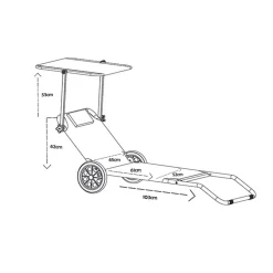 Kompakte Rollliege für Garten oder Strand - Asan