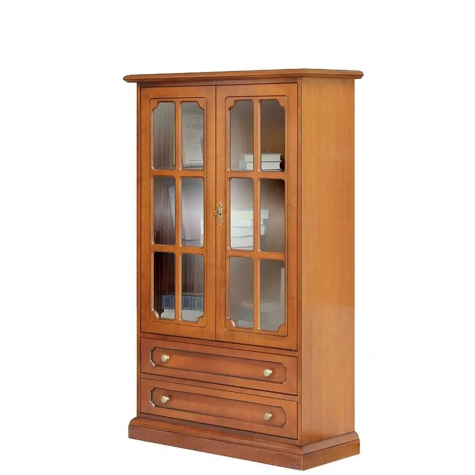 Kompakte Vitrine in Nussbaumfarben - Kimms