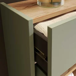 Kompaktes Dielenmöbel Set in Graugrün - Point (dreiteilig)