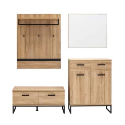 Komplett Flureinrichtung im Loft Style - Truvisas (vierteilig)