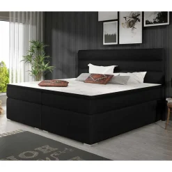 Komplett Polsterbett in Schwarzbraun - Prabhaa