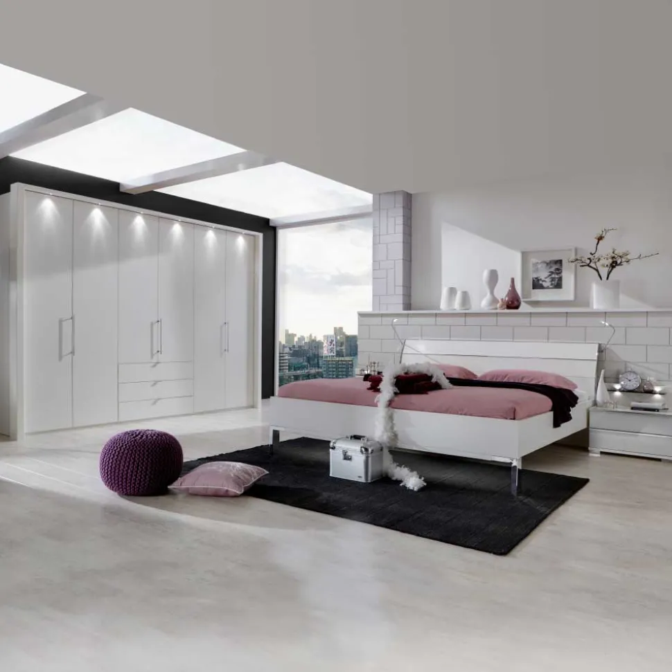 Komplett Schlafzimmer Manchester in Weiß (vierteilig)