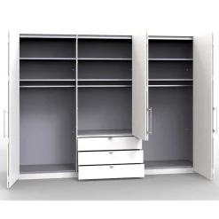 Komplett Schlafzimmer Manchester in Weiß (vierteilig)