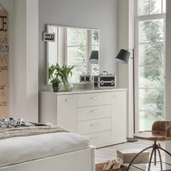 Komplett Schlafzimmer Ronis mit Einzelbett in Komforthöhe (fünfteilig)