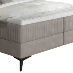 Komplettbett in Beige Chenillebezug - Tamba