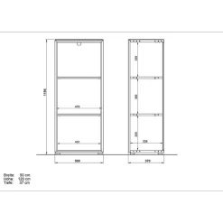 Komplette Büro Einrichtung in Weiß - Fidania (fünfteilig)