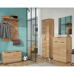 Komplette Flur Einrichtung in Holzoptik - Esdrusca (fünfteilig)