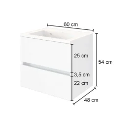 Kompletter Waschtisch in drei Breiten - Maklesa