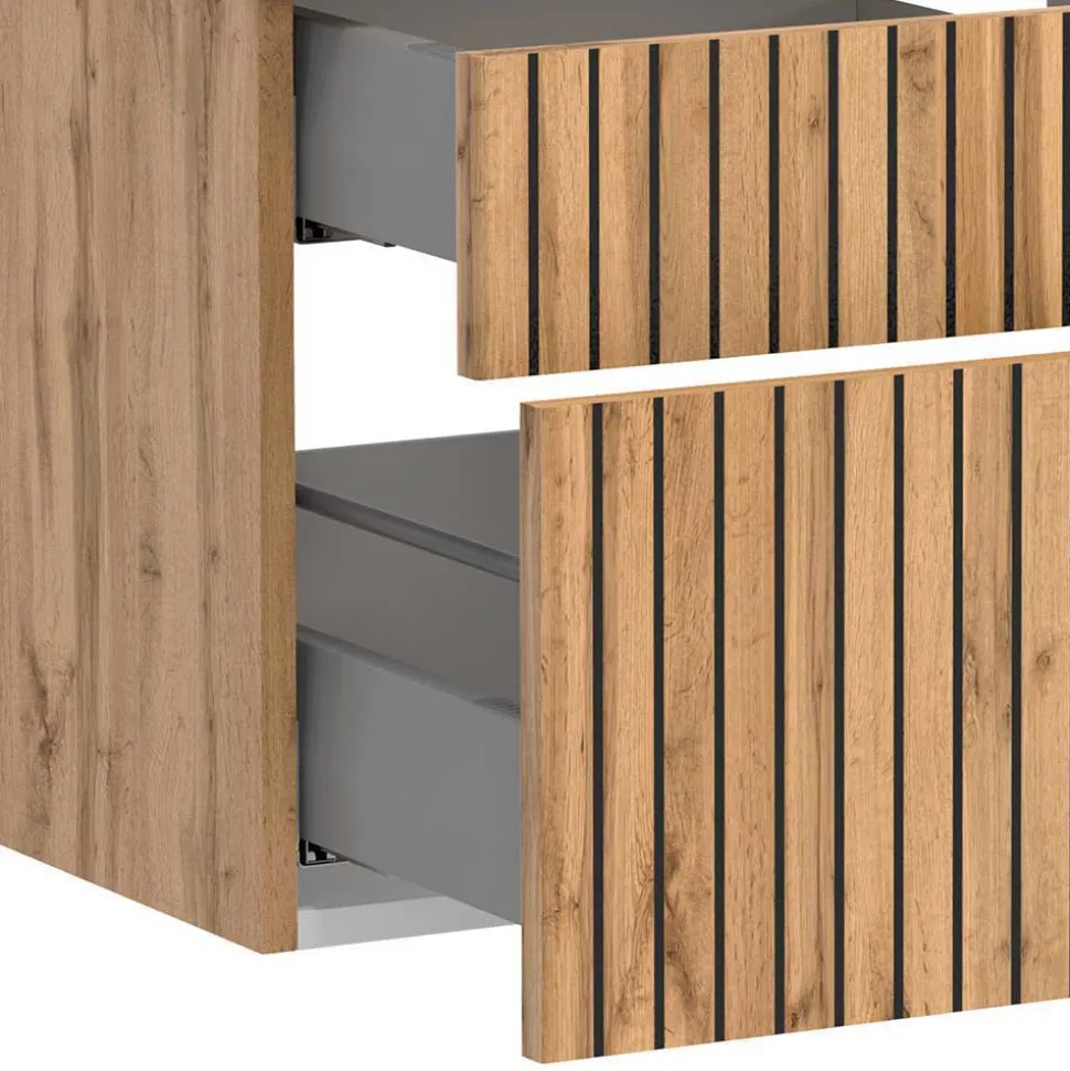 Komplettset Badeinrichtung modern - Crystoga (vierteilig)