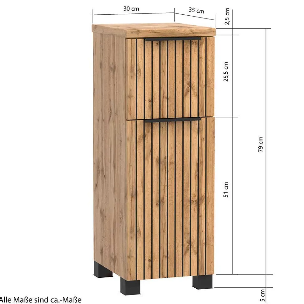 Komplettset Badeinrichtung modern - Crystoga (vierteilig)