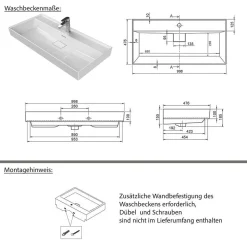 Komplett-Waschtisch für eine Armatur - Ostoro