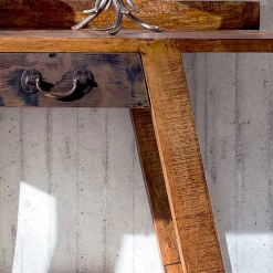 Konsolentisch aus Massivholz sandgestrahlt - Bahiro