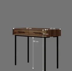 Konsolentisch aus Wildeiche & Metall - Kerfa