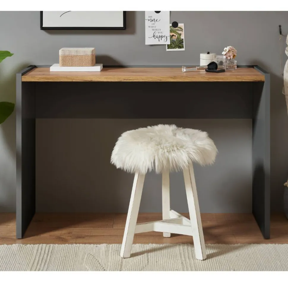 Konsolentisch in Anthrazit und Wildeiche Dekor - Ahilav