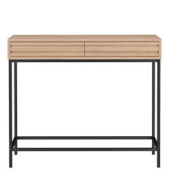 Konsolentisch in Eiche Optik und Schwarz - Lunira