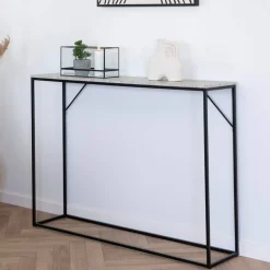 Konsolentisch in Marmoroptik Beigegrau - Chica