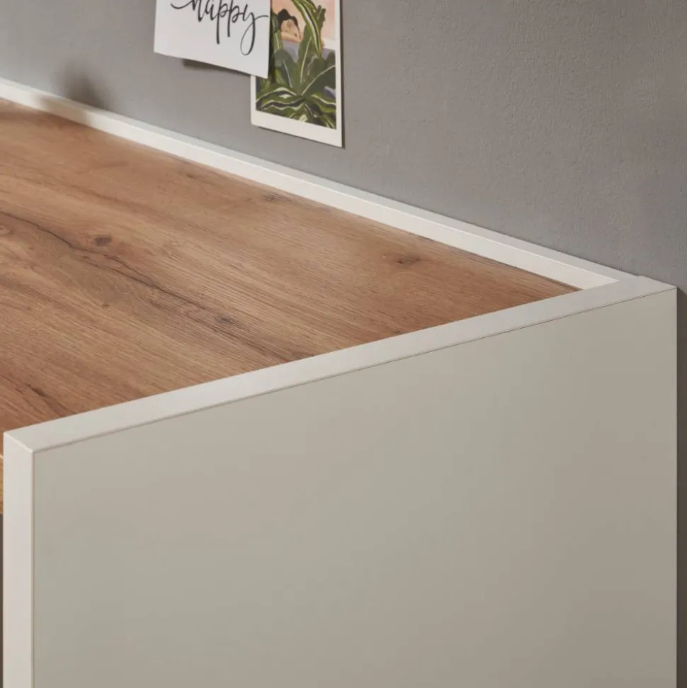 Konsolentisch in Weiß und Wildeiche Dekor - Nonessia