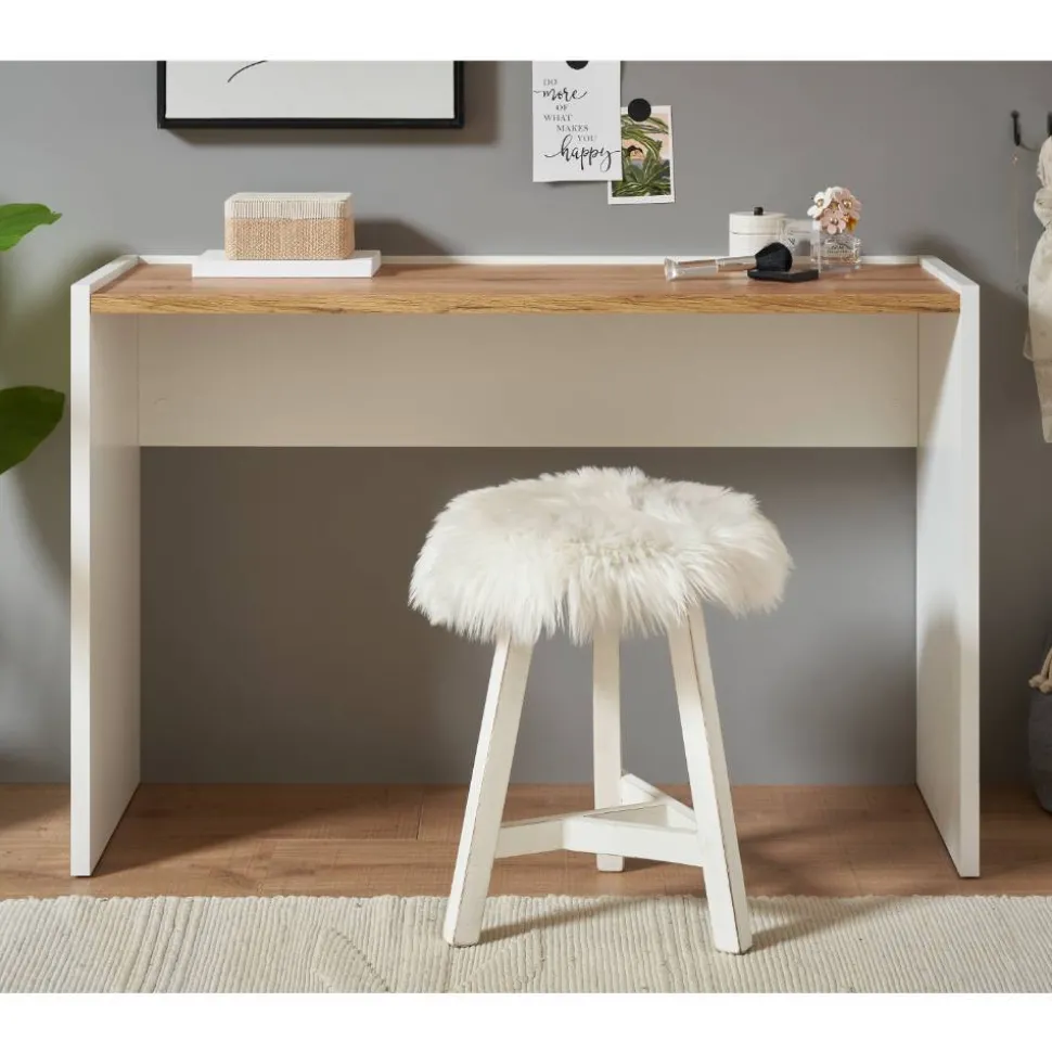 Konsolentisch in Weiß und Wildeiche Dekor - Nonessia