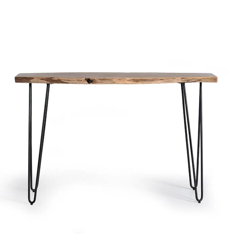 Konsolentisch mit Baumkante Holzplatte Akazie - Cornelys
