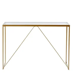 Konsolentisch mit Glasplatte und Bügelgestell - Area