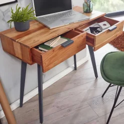 Konsolentisch Schreibtisch aus Akazie & Metall - Ishi