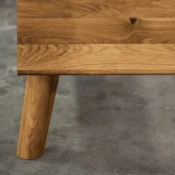 Kopfteilloses Wildeiche Ehebett mit Bettkasten - Eavy