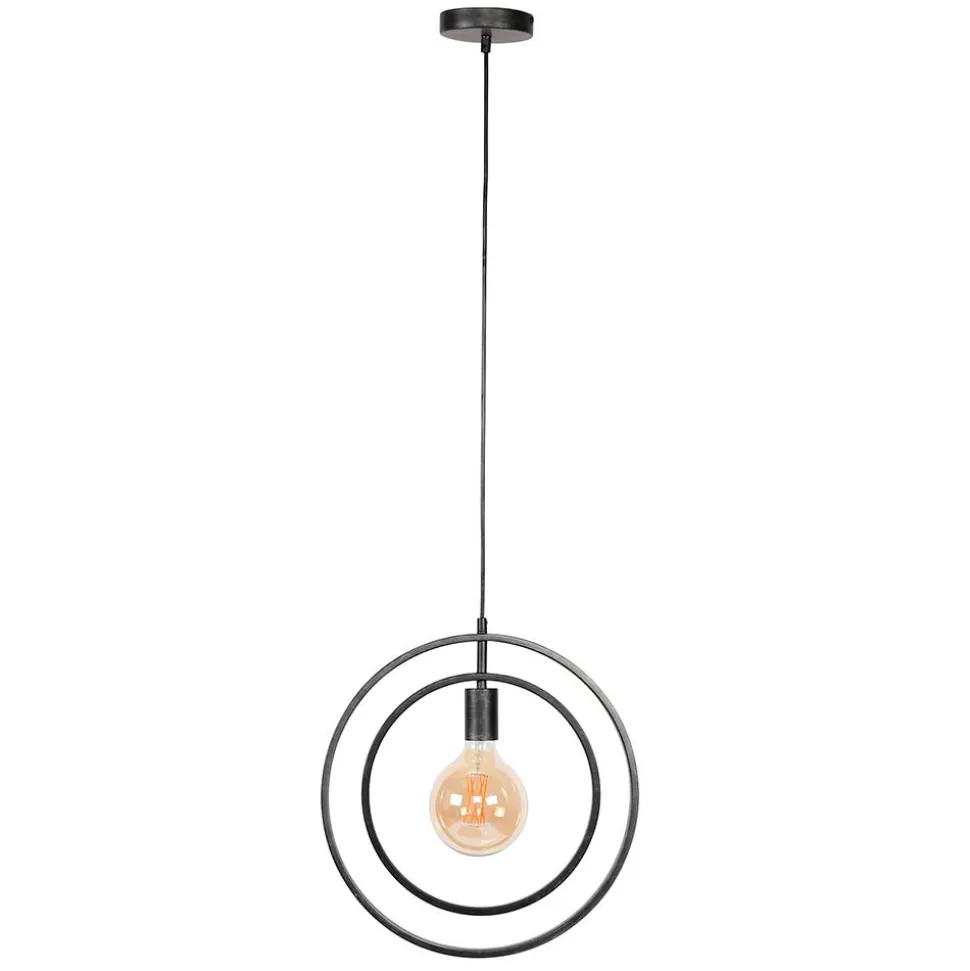 Kreis Design Pendelleuchte in Dunkelgrau - Akura