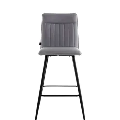 Kunstleder Barstühle in Grau - Eleganto (2er Set)