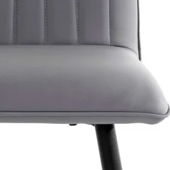 Kunstleder Barstühle in Grau - Eleganto (2er Set)