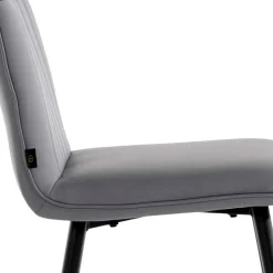 Kunstleder Barstühle in Grau - Eleganto (2er Set)