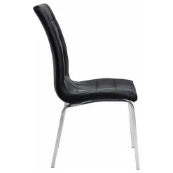 Kunstleder Esstischstühle in Schwarz - Stufanias (2er Set)