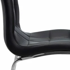 Kunstleder Esstischstühle in Schwarz - Stufanias (2er Set)