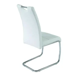 Kunstleder Esszimmer Stühle in Weiß - Mengiz (Set)