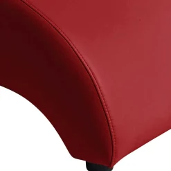 Kunstleder Hocker in Rot - Systrem