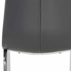 Kunstleder Küchenstühle in Grau - Alonso (2er Set)