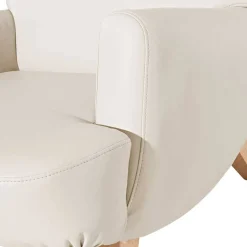 Kunstleder Polstersessel in Cremefarben - Durango