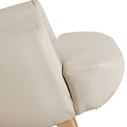 Kunstleder Polstersessel in Cremefarben - Durango