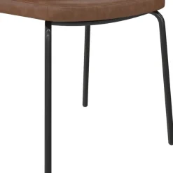 Kunstleder Polsterstühle in Braun - Laddion (2er Set)