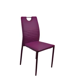 Kunstleder Stapelstühle in Bordeaux - Nigari (4er Set)