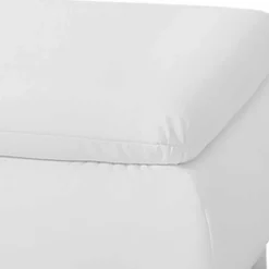 Kunstlederhocker in Weiß und Chrom - Niridena