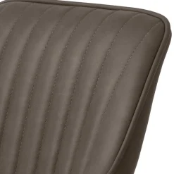 Kunstlederstühle in Dunkelbraun mit Armlehnen - Petrolina (2er Set)