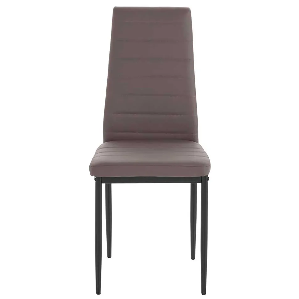 Kunstlederstühle in hellem Braun - Matieu (4er Set)