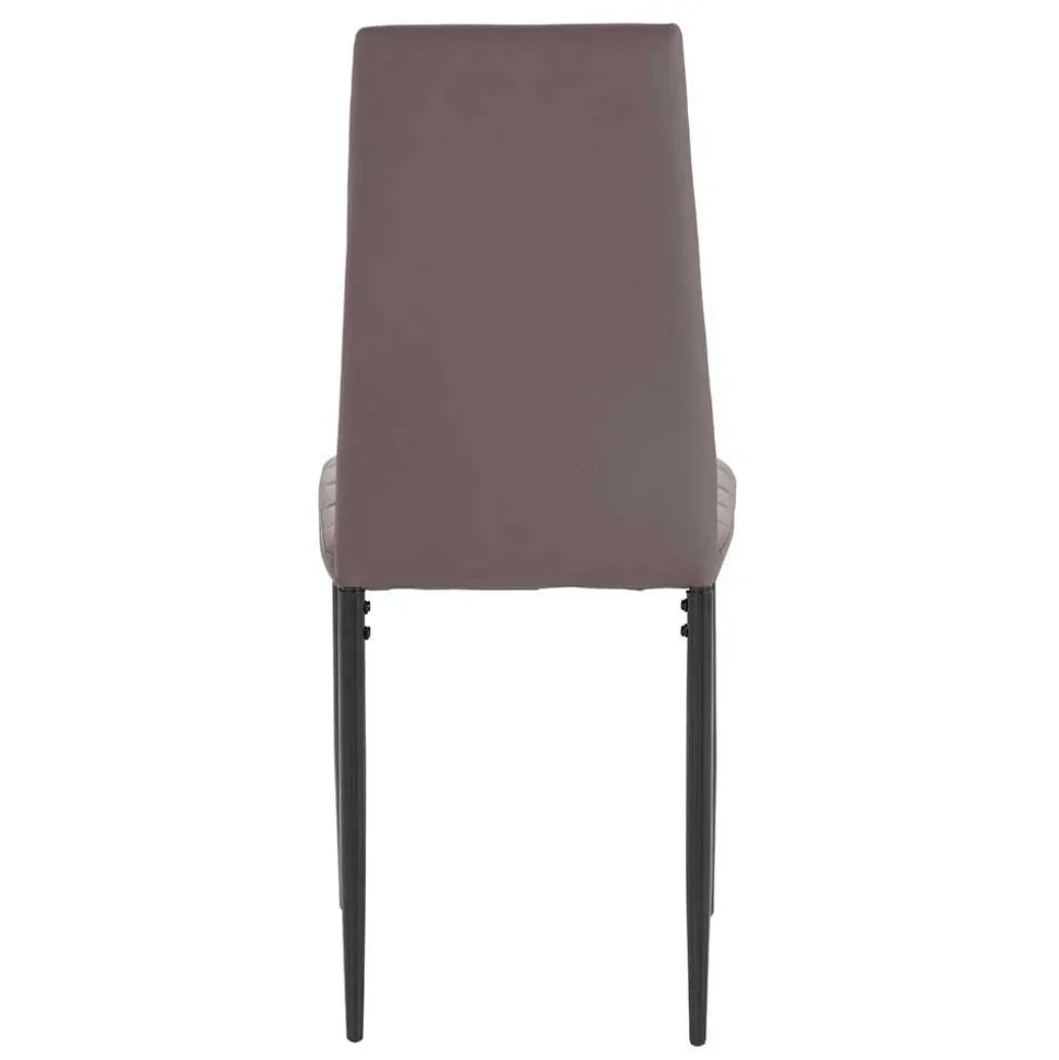 Kunstlederstühle in hellem Braun - Matieu (4er Set)