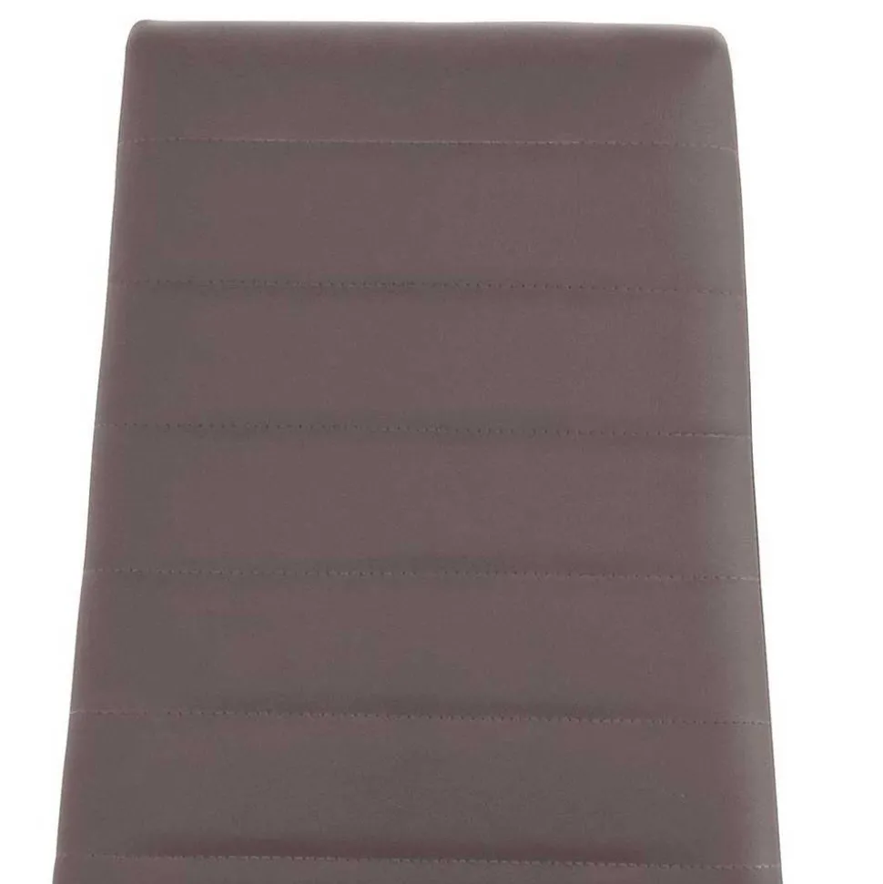 Kunstlederstühle in hellem Braun - Matieu (4er Set)