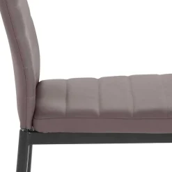 Kunstlederstühle in hellem Braun - Matieu (4er Set)