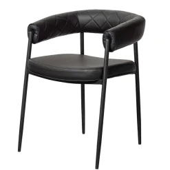 Kunstlederstühle in Schwarz - Austral (2er Set)